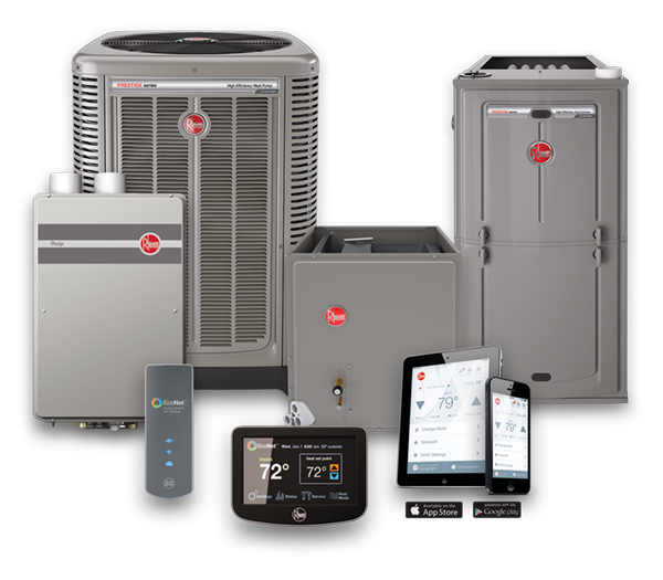 a collection of rheem products